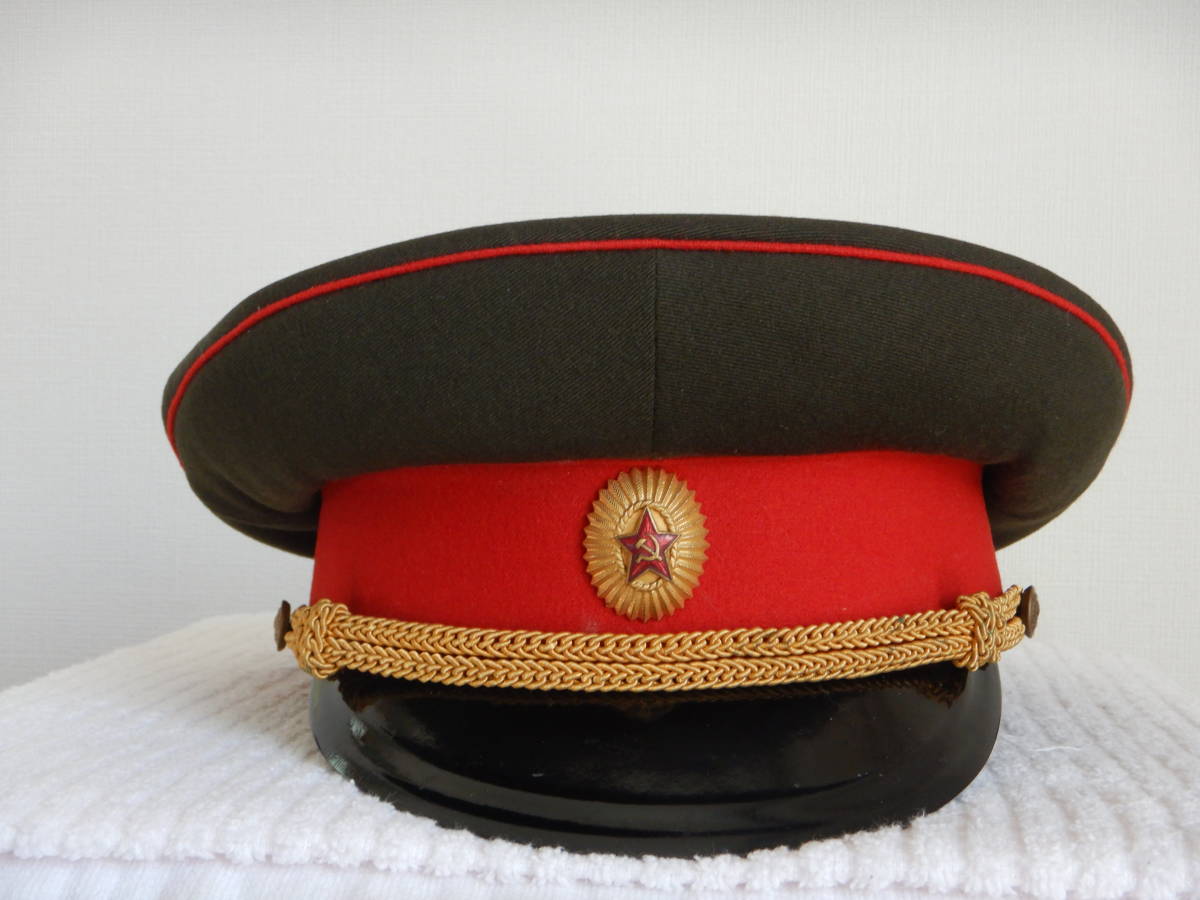 ソ連軍（陸軍） 制帽 ソ連軍実物 ソビエト CCCP 将校 帽子 軍物 実物