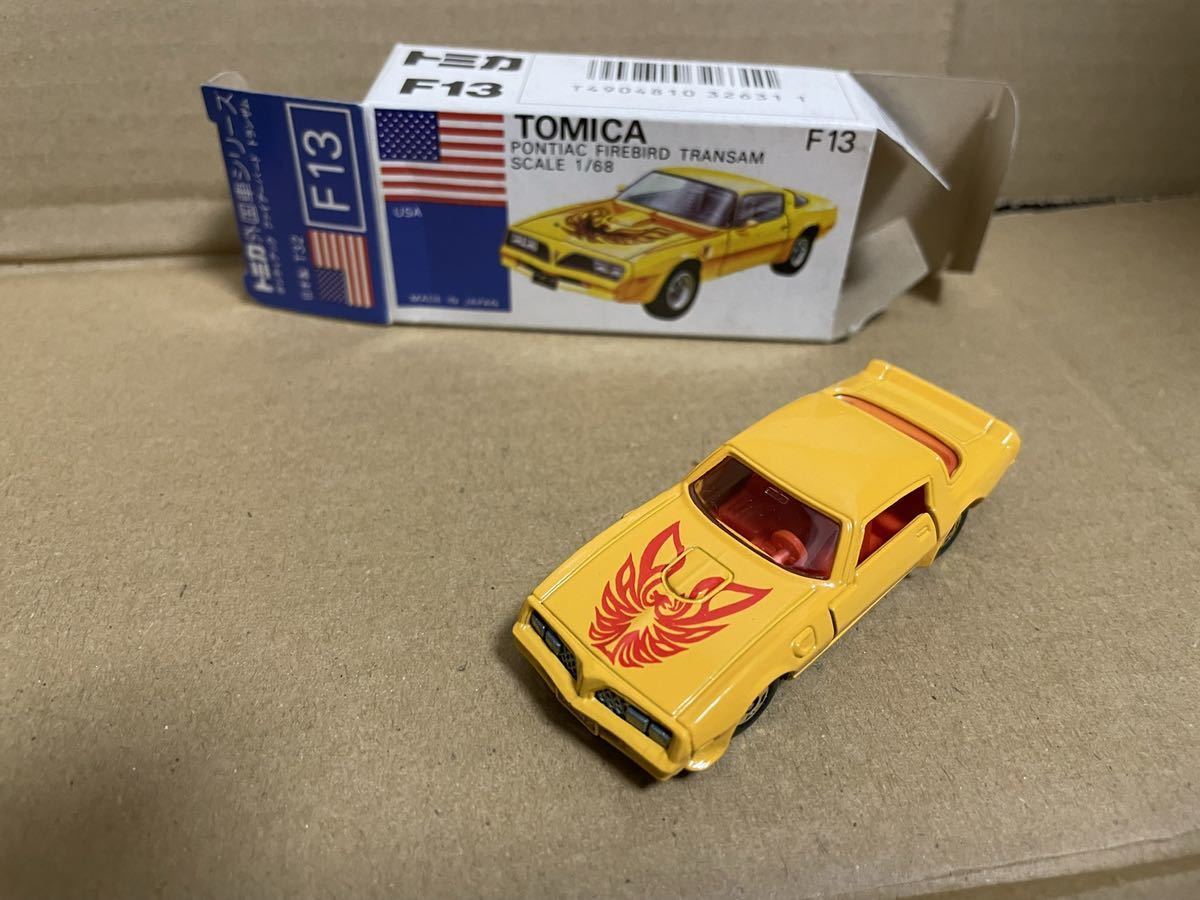 輸出トミカ F13 F42 ポンティアックファイヤーバード トランザム 黒箱 青箱 日本製