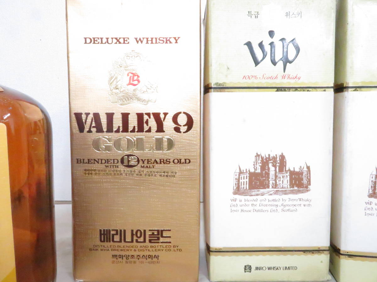 VALLEY 9 GOLD ウイスキー 700ml 未開栓 古酒 韓国ウイスキー VALLEY9/12年 眞露 VIP 4本
