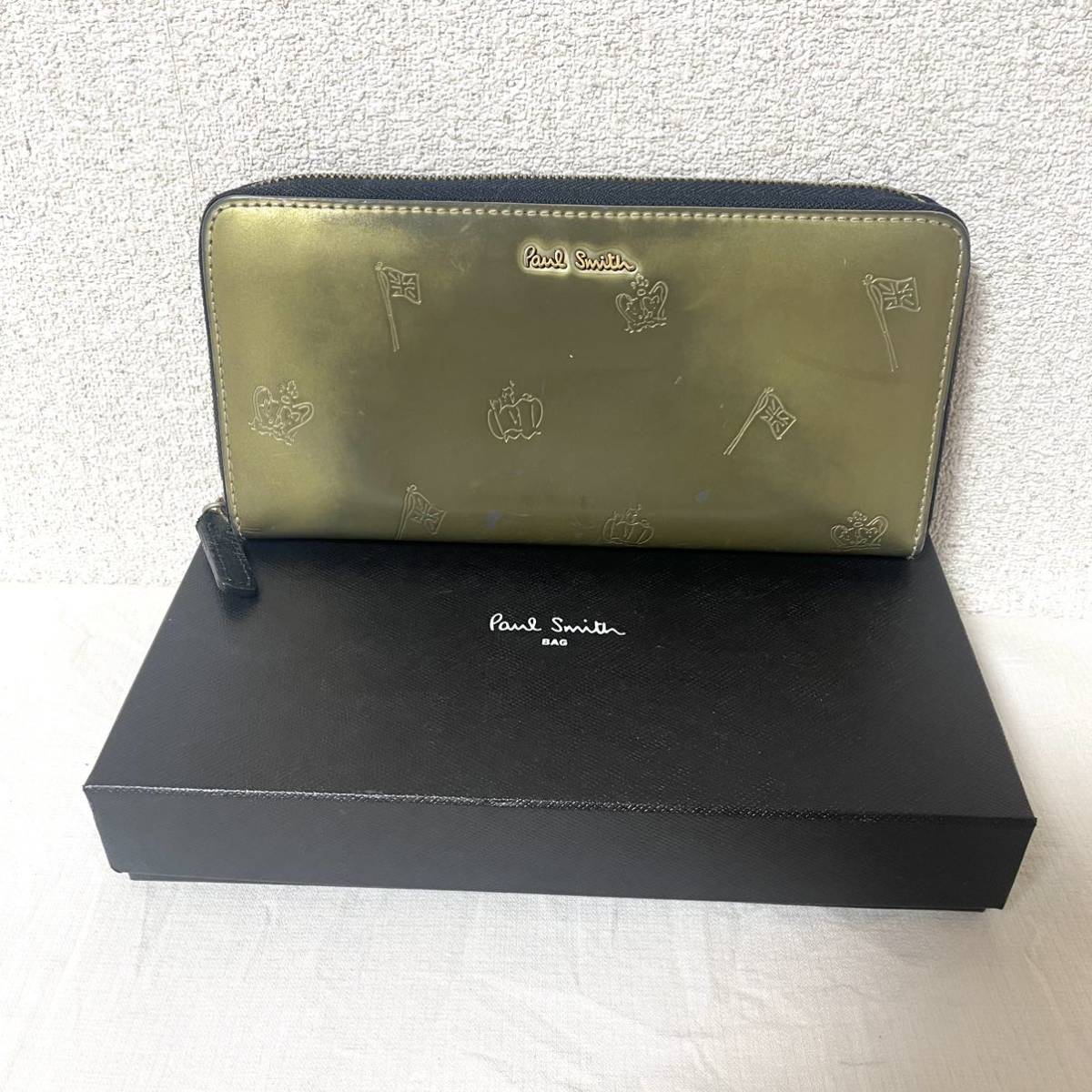 Paul Smith ポール・スミス 長財布 ラウンドファスナー長財布 総柄