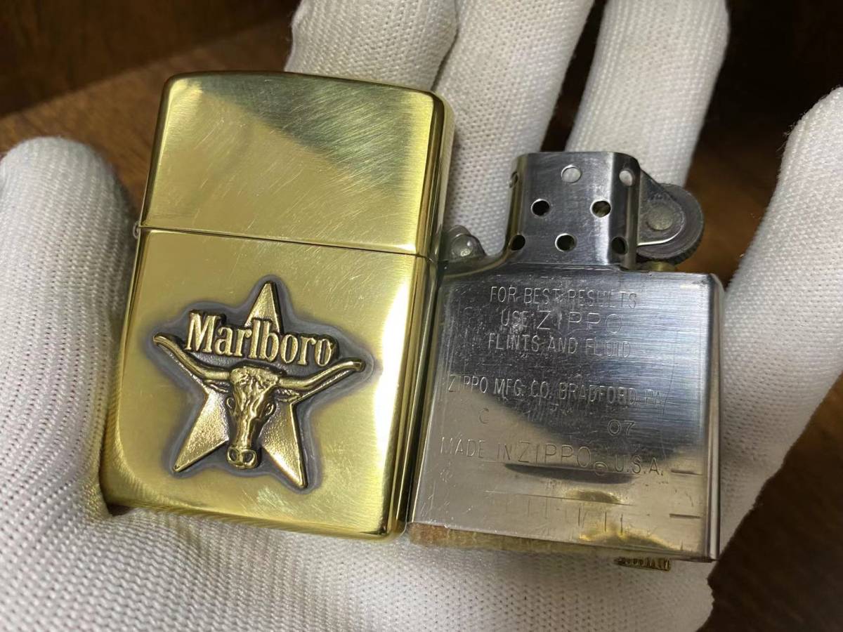 1円スタート 送料無料 2007年 Marlboro Zippoライター マールボロ 