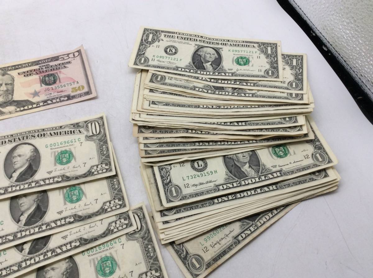 2141/2348 アメリカ ドル紙幣 USA 50ドル札*1 10ドル*5 5