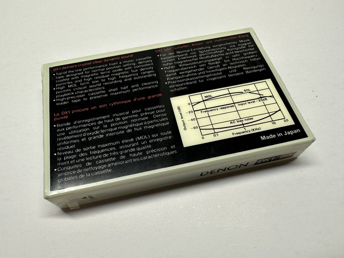 DX1 - 0 DENON Denon Cassette Blank Audio Normal Tape I Type 1 DX1