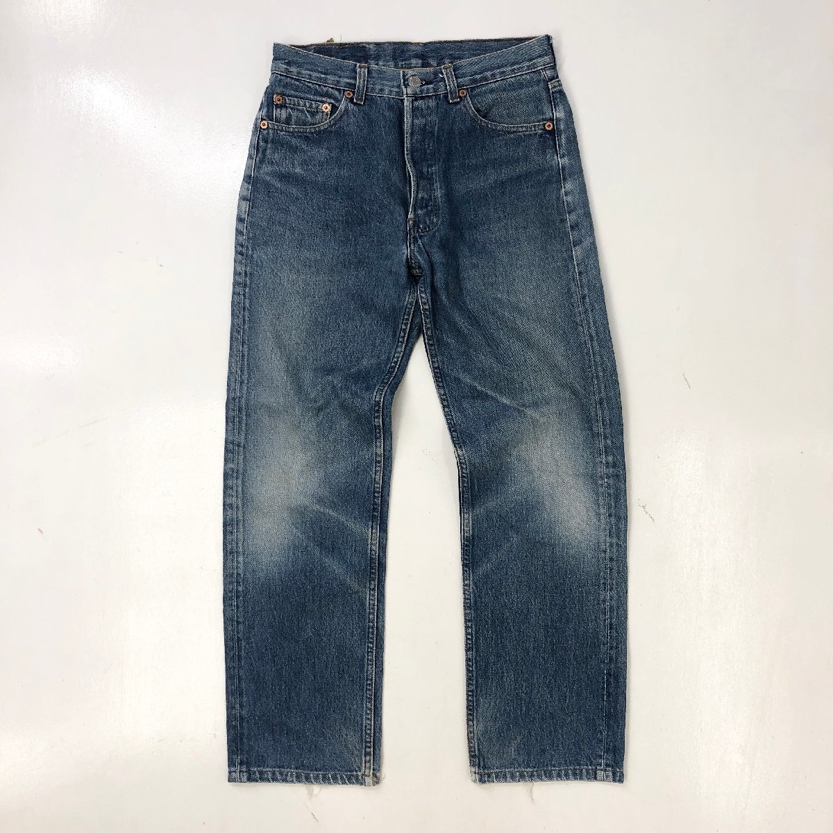 ▲【古着】Levi's リーバイス 501 XX USA製 ボタンフライ デニム パンツ ジーンズ ジーパン W30 L36 綿 アイスブルー 0.62㎏