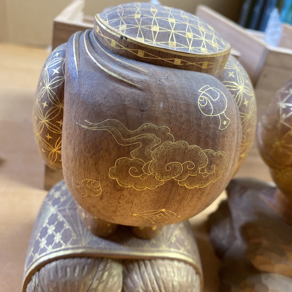 恵比寿 大黒天 置物 仏像 木彫り ｜繁樓藝雕 桧木製 開運 」（縁起物 