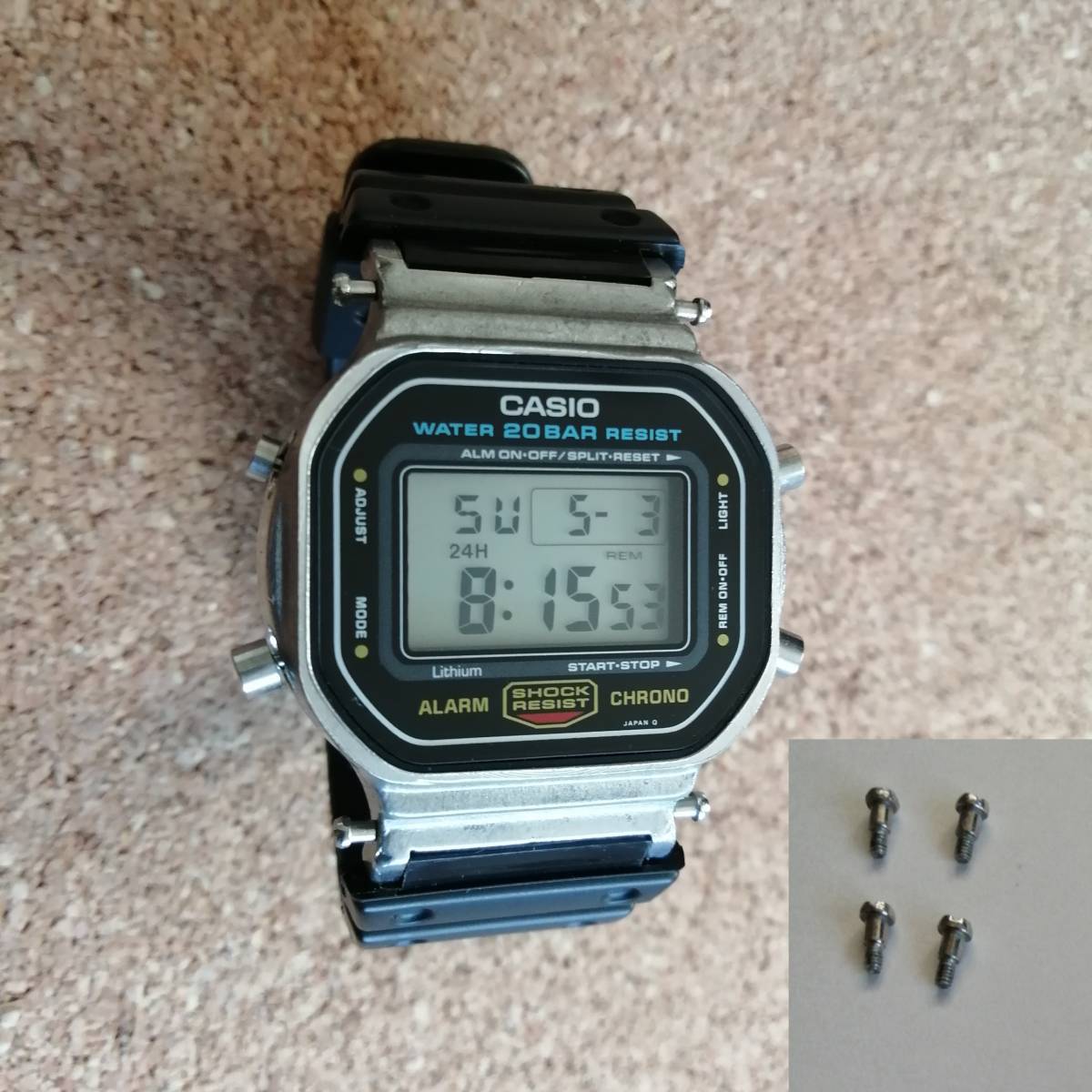 カシオ Gショック DW-5600C 901スピード DW-5600C 901 20BAR 豆球 スクリューバック CASIOスピードモデル CASIO