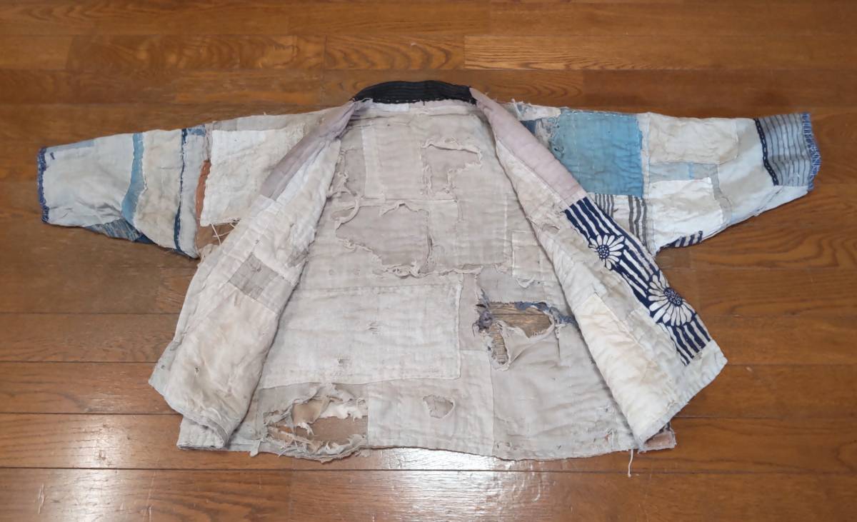 アンティーク着物 襤褸 ボロ らんる 継ぎ接ぎ 古布 木綿 藍染 古裂  