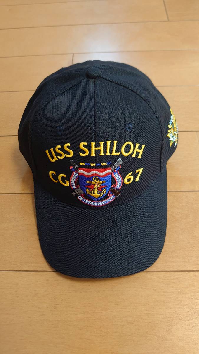 米海軍　タイコンデロガ級　シャイロー　帽子　キャップ アメリカ海軍 タイコンデロガ級巡洋艦 シャイロー 識別帽 CG67 巡洋艦