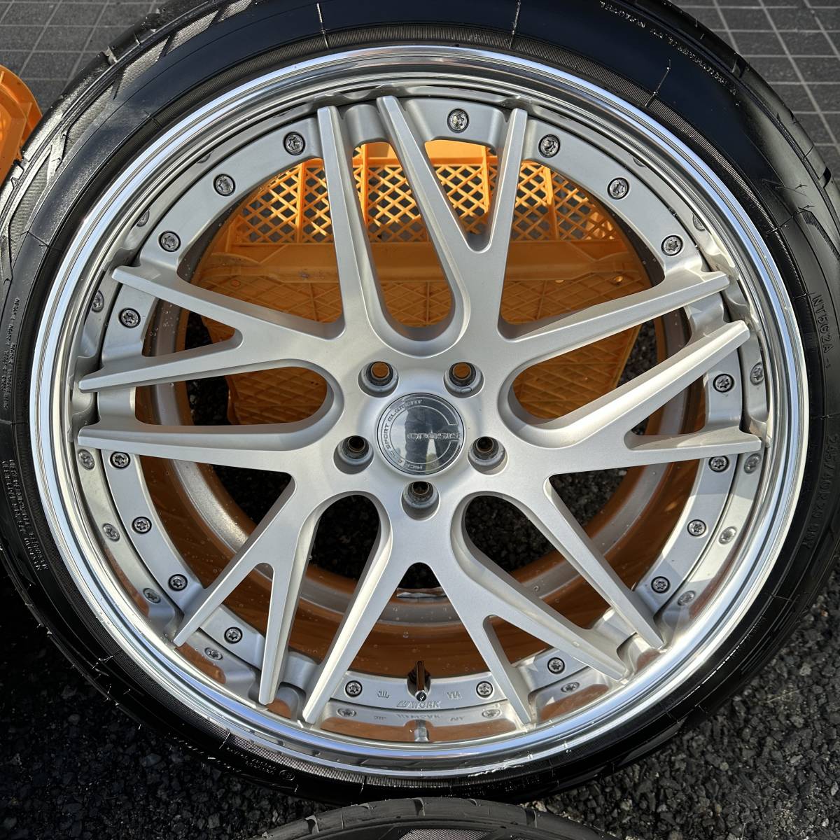 ☆美品 WORK GNOSIS CVX 20インチ 9.5J+35 10J＋32 114.3 ＆ ニットー 