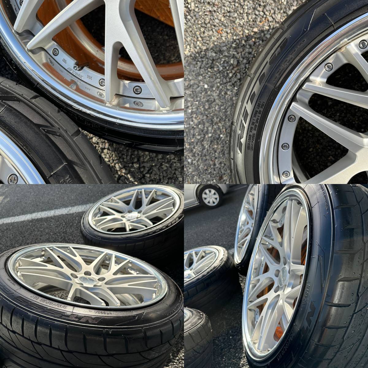 ☆美品 WORK GNOSIS CVX 20インチ 9.5J+35 10J＋32 114.3 ＆ ニットー 