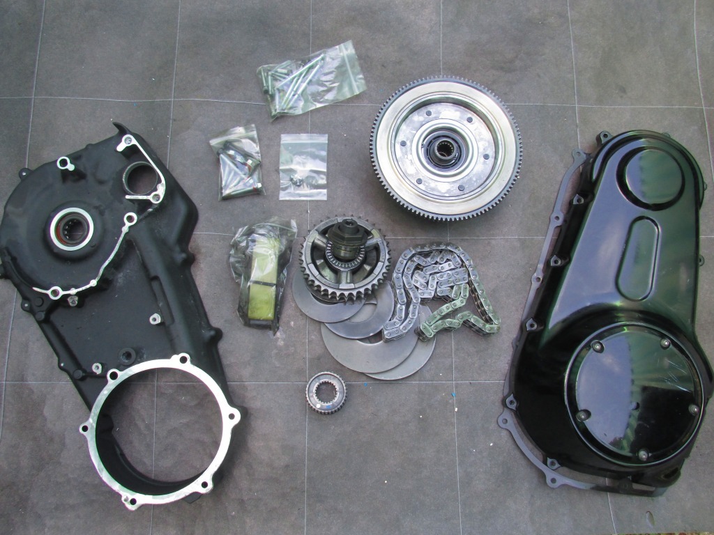 ρ【送料無料】ハーレー FLSS ソフテイルスリムS 純正プライマリーケース プライマリーギア クラッチハウジング エンジンカバー インナーχ