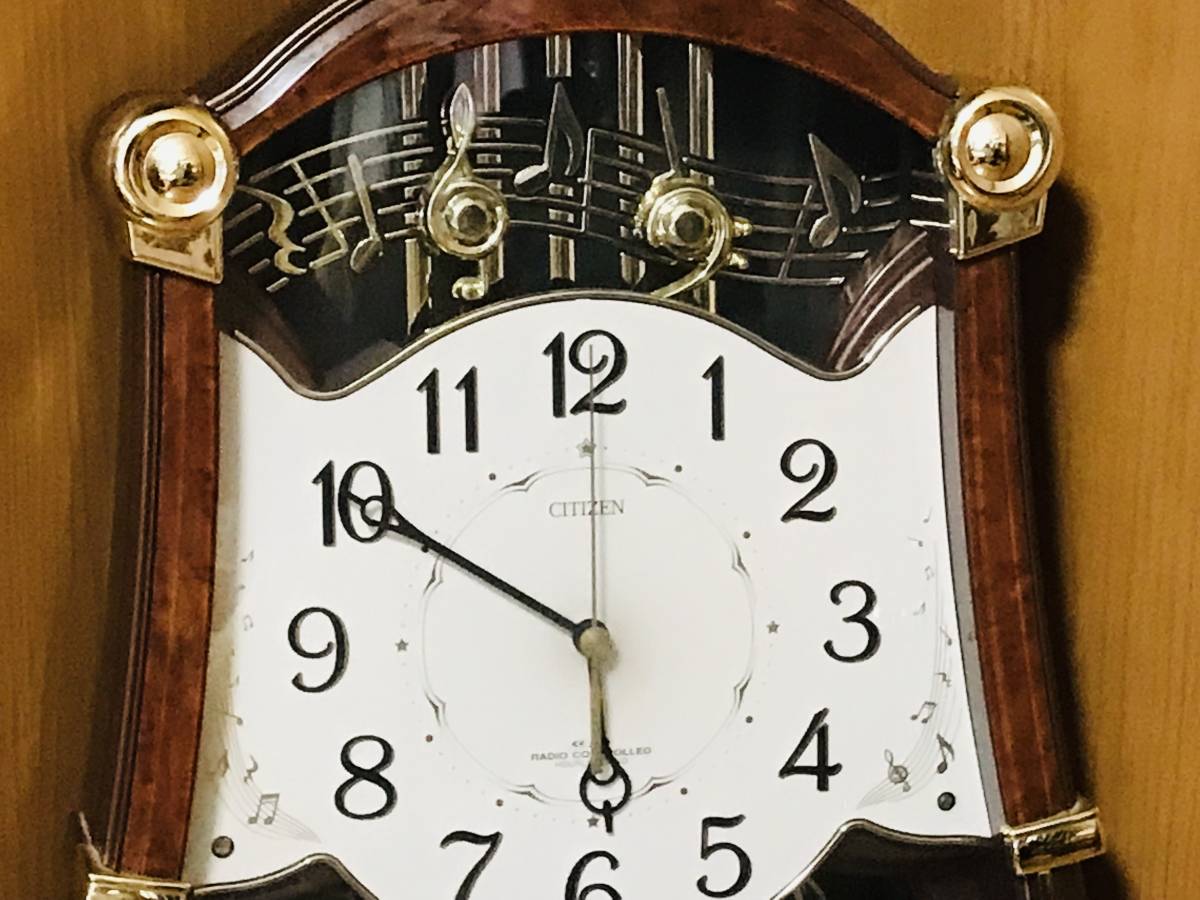 CITIZEN パルミューズロンド 電波メロディからくり時計 リズム時計