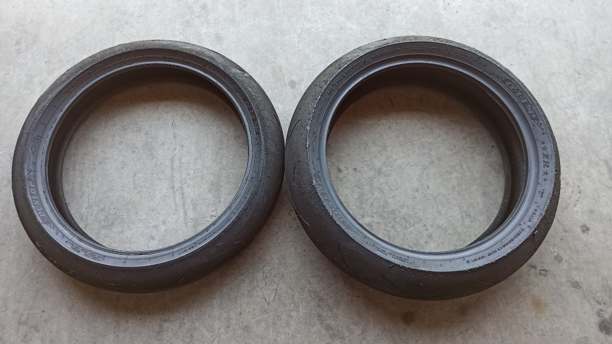 ダンロップ α13SP Zレンジ 前後セット 120/70ZR17 150/60ZR17(中古品 
