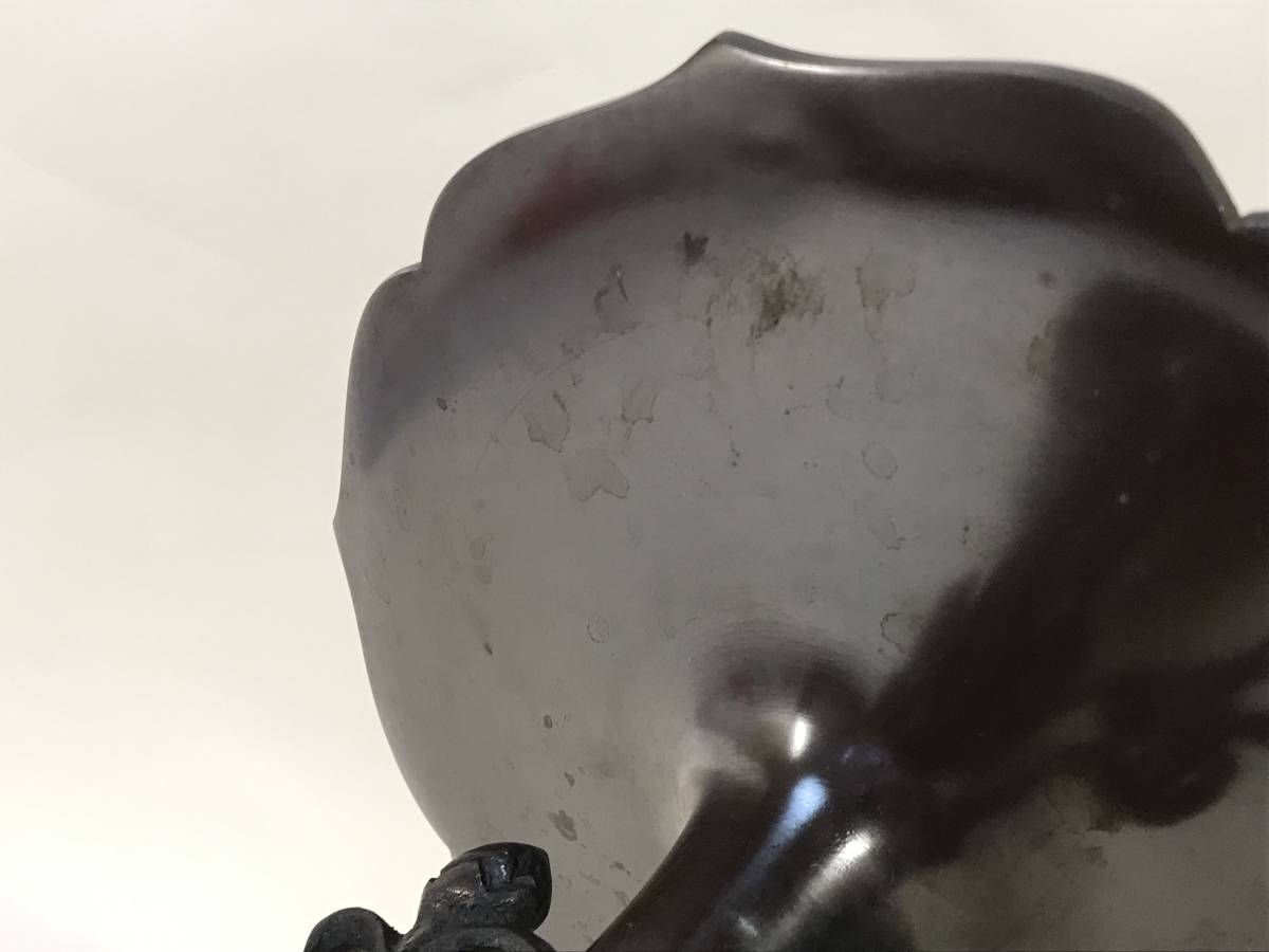 定番人気，高品質】 いけばな 花器 唐銅 桔梗 池坊 高さ25cm 使用感 花瓶