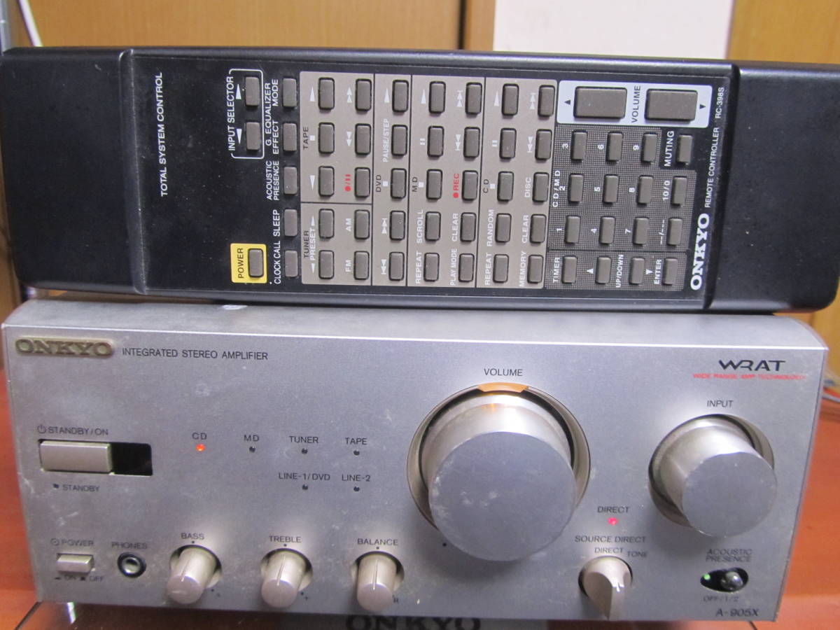 ONKYO プリメインアンプ A-905X オンキョー リモコン付き Yahoo 