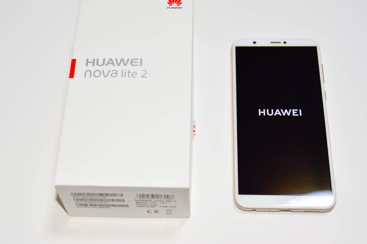 未使用 HUAWEI nova lite 2 ブルー simロック解除済 SIMロック解除済