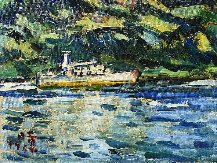 近藤 晴彦 風景画 油彩 サイン入 F6 額装 y051814 油絵 海景画 北海道