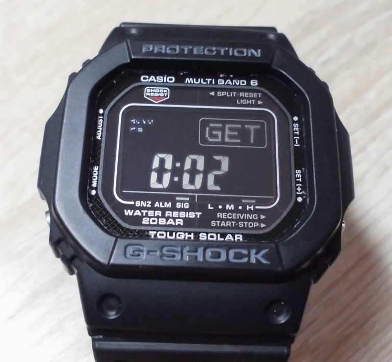 美品！送料２２０円～カシオ Gショック GW-M5610U-1BJF 電波ソーラー DW-5000C-1A継承 ブラックボディ スピード マルチバンド６ G-SHOCK