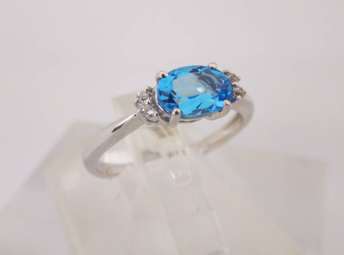 付属品あり 鑑別書付き 新品仕上済み K18WG ＃11 0.05ct 2.20g 天然 