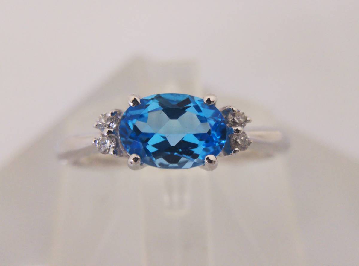 付属品あり 鑑別書付き 新品仕上済み K18WG ＃11 0.05ct 2.20g 天然 