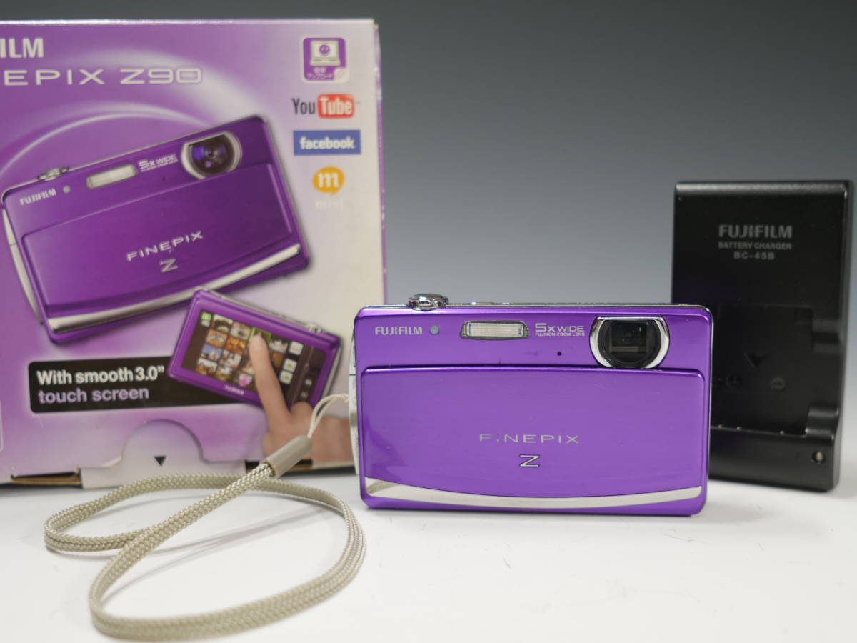 ◇FUJIFILM【FinePix Z90】1420万画素 光学5倍ズーム USED品 元箱・充電