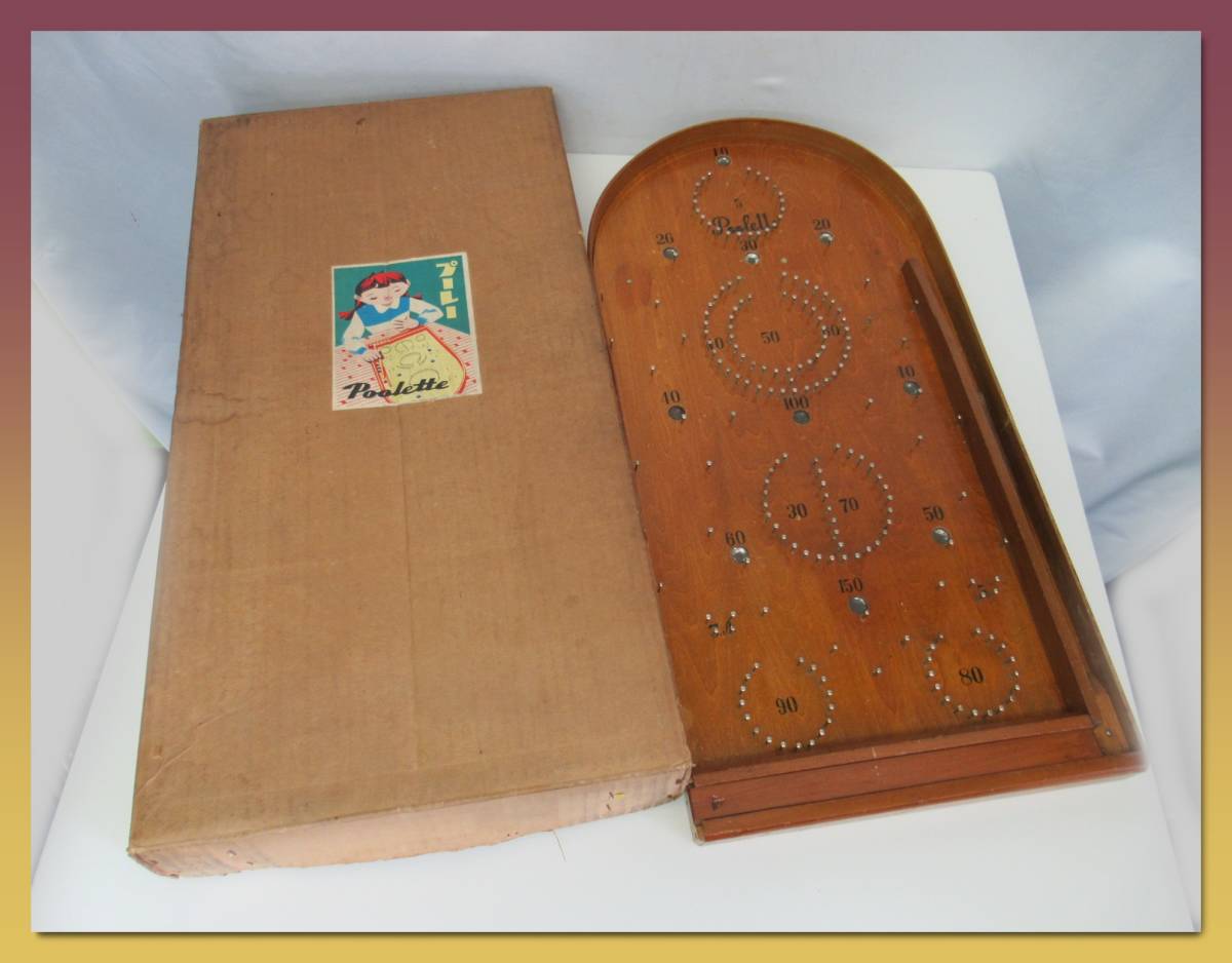 プーレー コリントゲーム 木製 パチンコ ピンボール 昭和レトロ