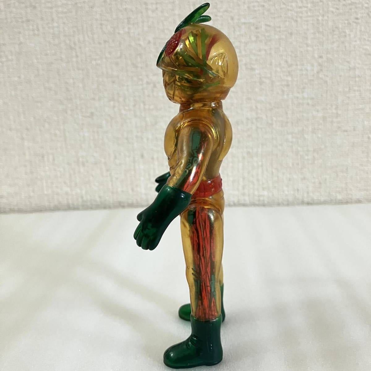 当時物 ソフビ ポピー 仮面ライダー1号 改造人間 クリア 昭和 レトロ