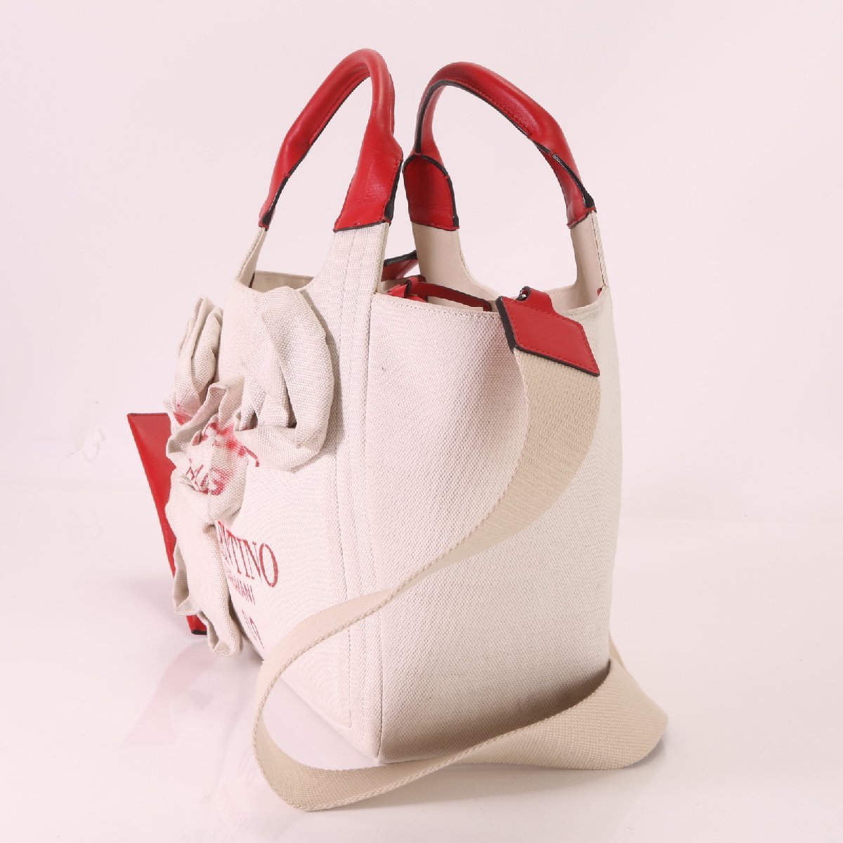 1円■極美品■ヴァレンチノ ガラヴァーニ■アトリエ 09■ローズ ブロッサム レザー 2WAY ショルダーバッグ トート A4 レディース AAT F18-1