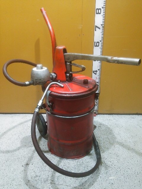 【1円スタート！】オイルバケット オイル注入器 オイルメーター付き 自動車整備 動作良好 T0689