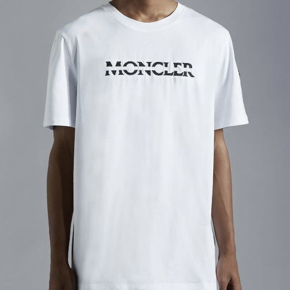☆現行モデル☆ 新作 MONCLER Tシャツ L モンクレール ホワイト ロゴ