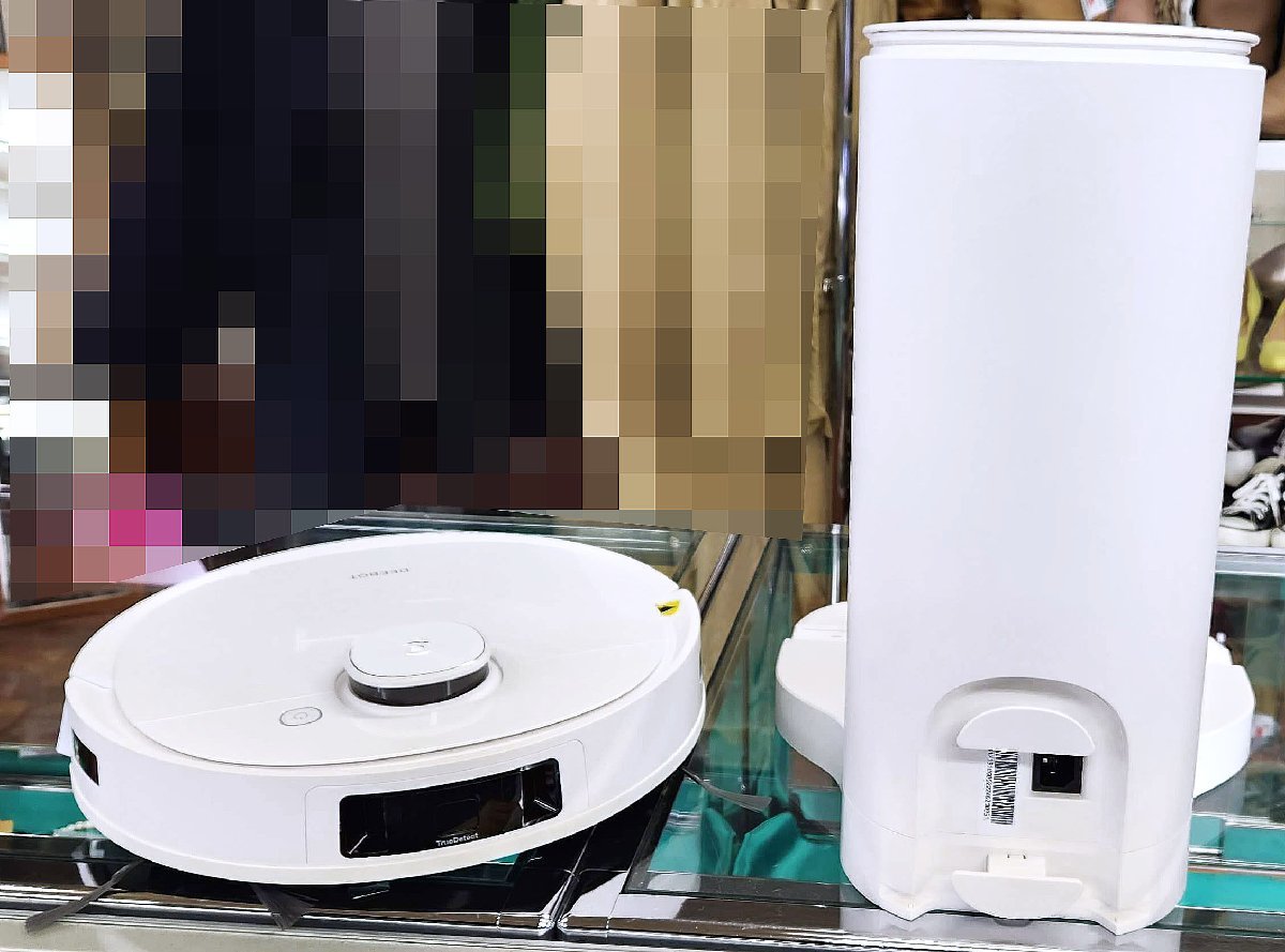 美品・動作良好 ECOVACS (エコバックス) ロボット掃除機 2022年製 DEEBOT T9+(DLX13-54/CH1918)振動式パワフル水拭き/自動ゴミ回収 | ECOVACS エコバックス エコバックス(ECOVACS)のロボット掃除機 お掃除ロボットの通販 掃除機としての基礎力が高く