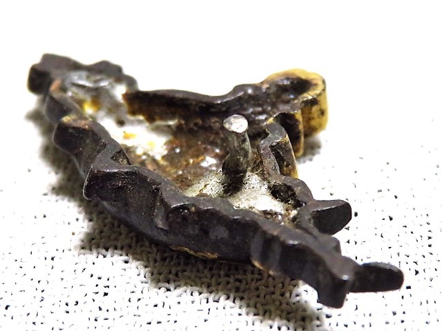 目貫 風神雷神図 金色絵 金具 留め具 武具 武装 日本刀 印籠 緒締め