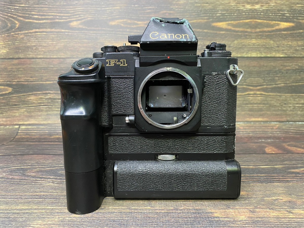 □ 美品 □キャノン Canon New F-1＋AEモータードライブFN .co