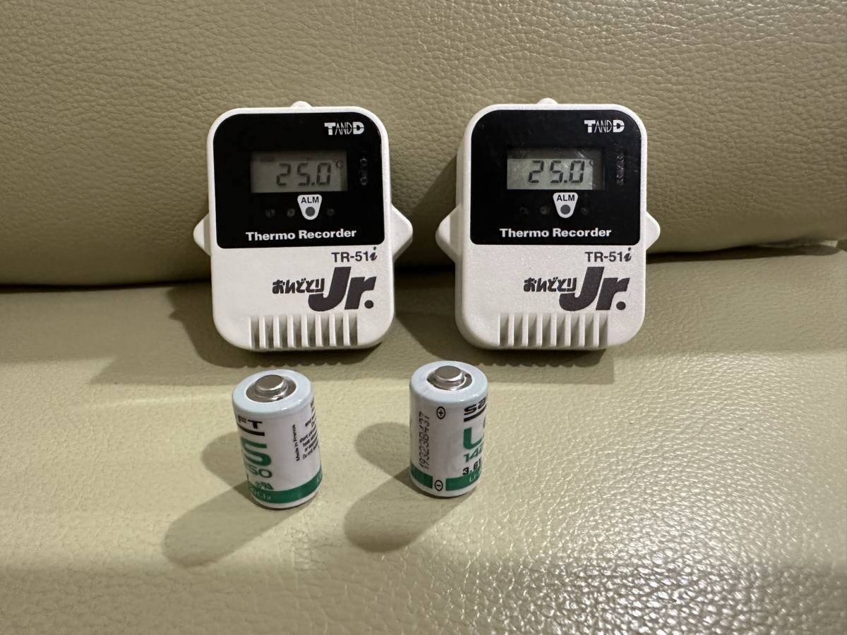 おんどとりJr. ☆TR-51i ☆塩化チオニルリチウム電池2つ TR-51i