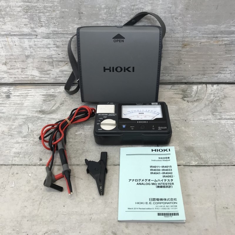 ＨＩＯＫＩ アナログメグオームハイテスタ 日置電気株式会社 ＩＲ４０３２ 絶縁抵抗計 電動工具/232