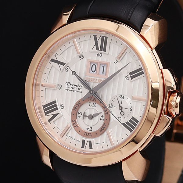 Seiko キネティック ☆美品SEIKOセイコー プルミエ Premier 7D56-0AB0 