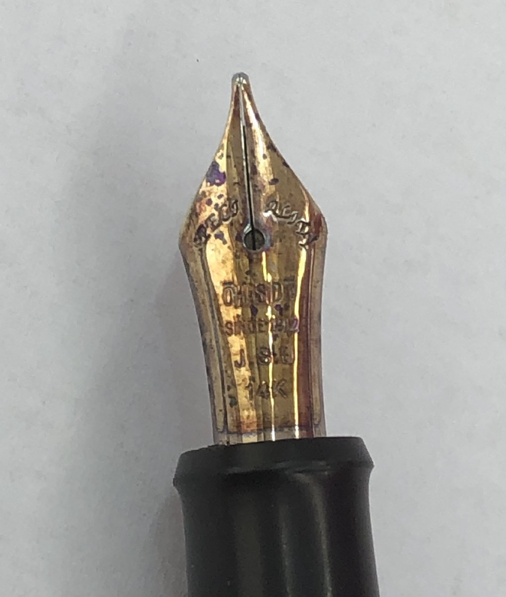 万年筆 大橋堂 OHASIDO 持ち手リングK18 ニブ14K S-F 専用革ケース付