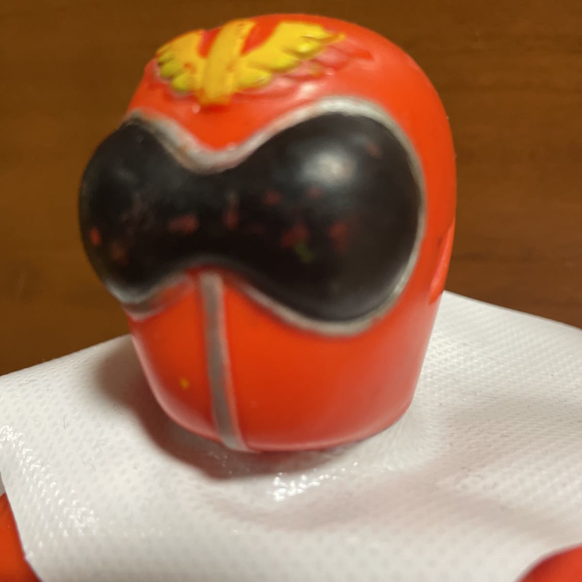 当時もの 東映レトロ ゴレンジャー ソフビ アカレンジャー 旧バンダイ