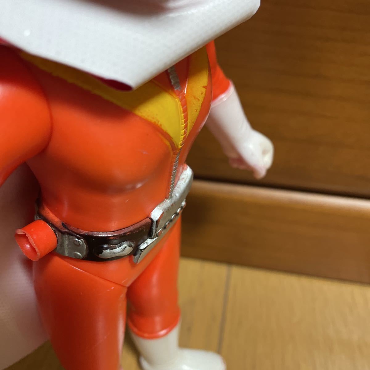 当時もの 東映レトロ ゴレンジャー ソフビ アカレンジャー 旧バンダイ