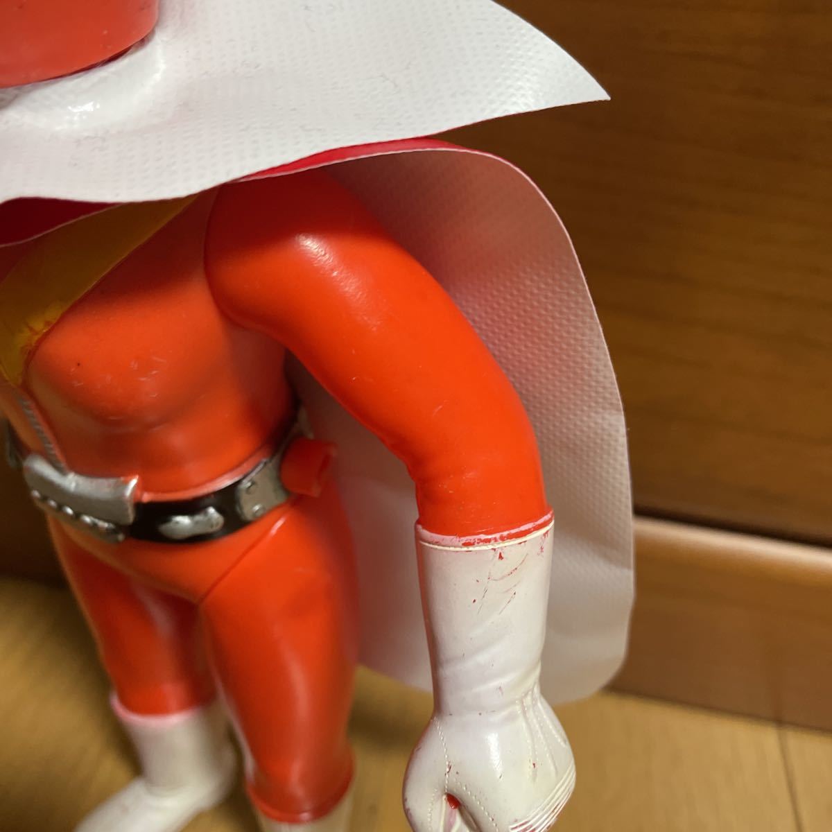当時もの 東映レトロ ゴレンジャー ソフビ アカレンジャー 旧バンダイ