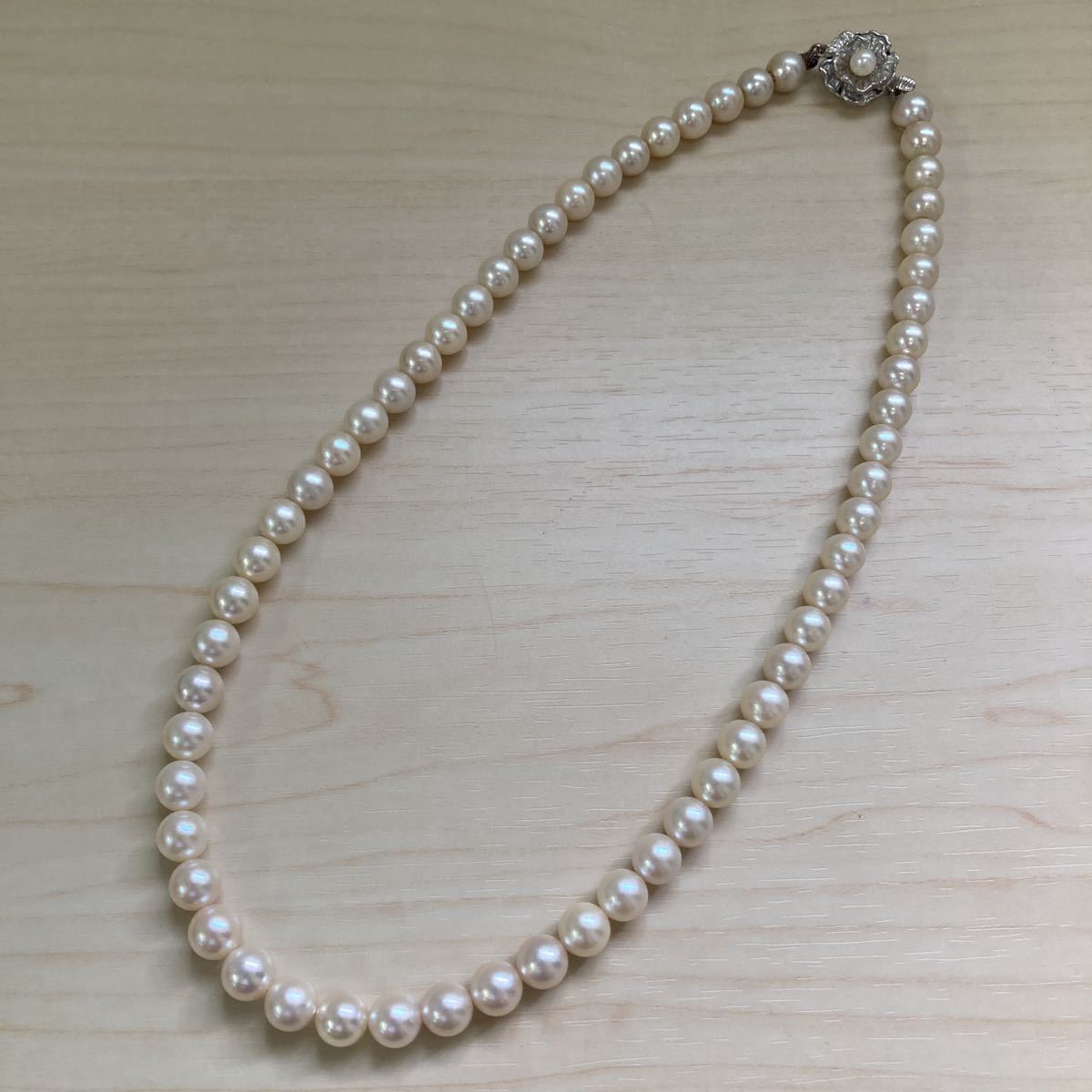 アコヤ真珠 ネックレス 7mm-7.5mm 45.5cm 36g SILVER 【公式通販】