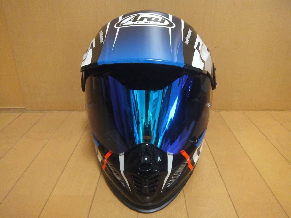 中古品アライ ツアークロス3 デツアー（青） 保管用袋付き Arai