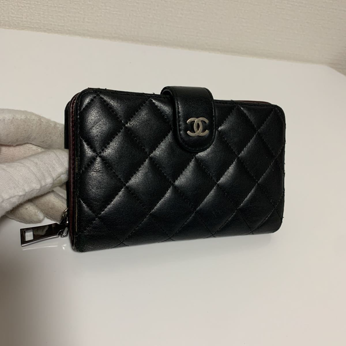 買いお得 希少CHANELマトラッセがま口財布 黒 公式通販サイトでお買い 希少 CHANEL シャネル マトラッセ がま口 ココ