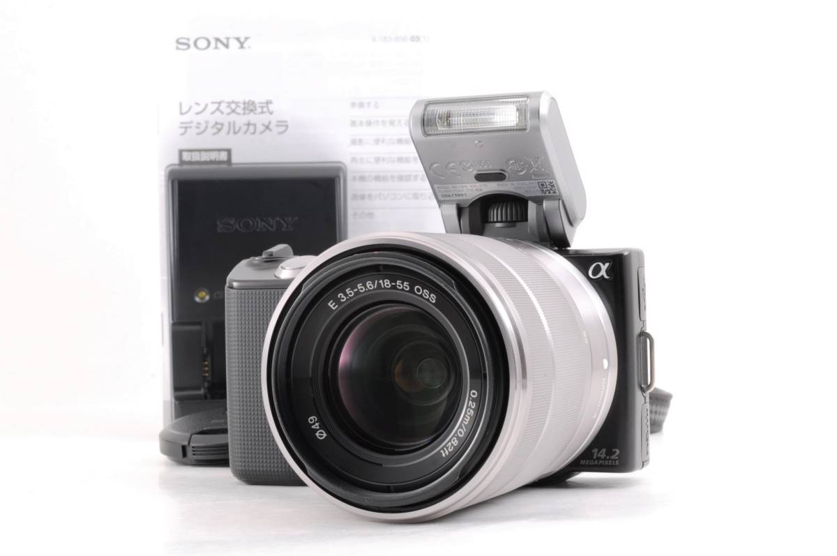 α SONY NEX-5 ミラーレス一眼 ダブルズームレンズキット NEX-5☆単焦点