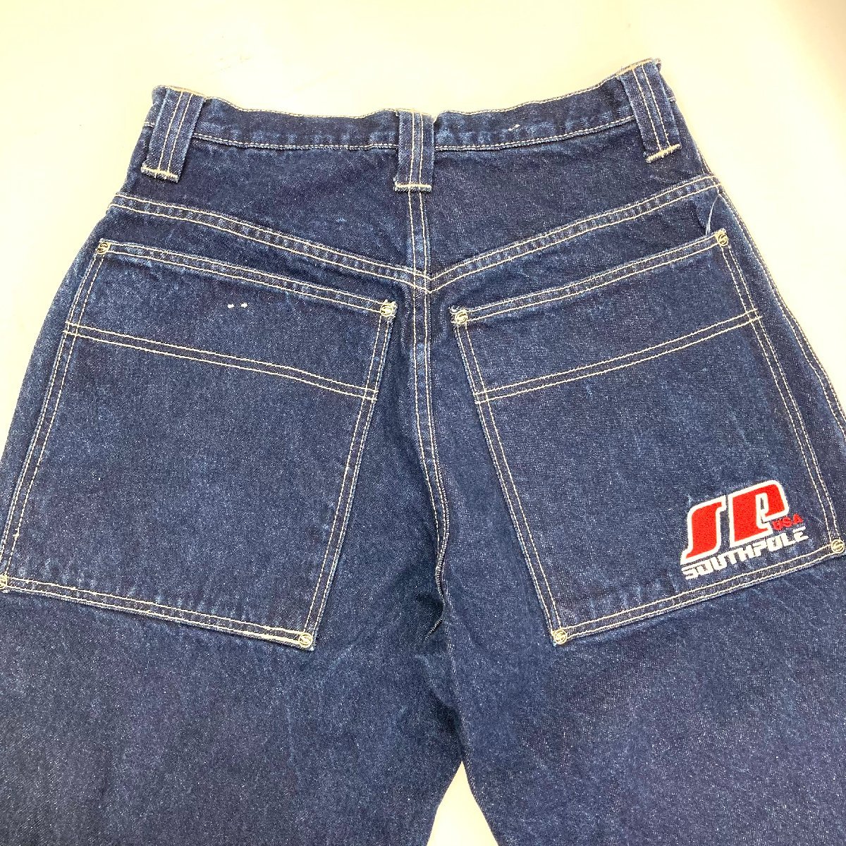 メンズ サウスポール SOUTH POLE 赤ステッチ 加工 デニム W32