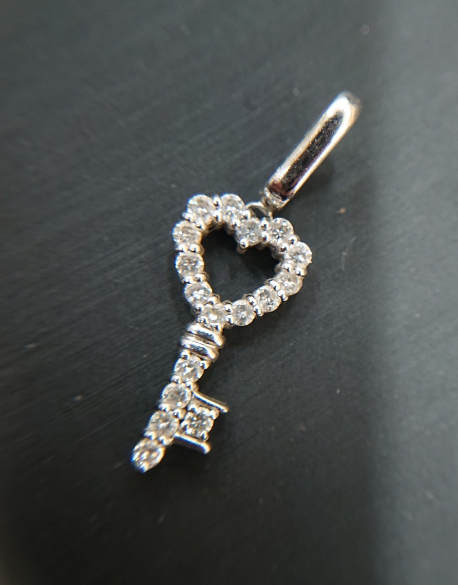 ★Pt900 D0.51ct ダイヤ付きペンダントトップ 約2.8g プラチナ ダイヤモンド アクセサリー（YH5-111）