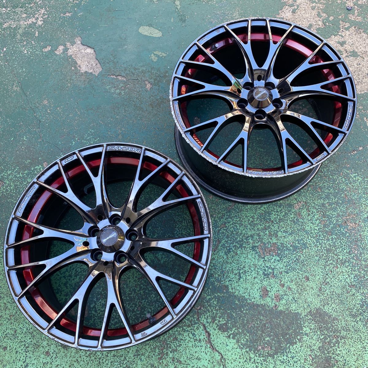 ◇中古 ガリ傷多 Weds Sport/ウェッズスポーツ ホイール 2本セット