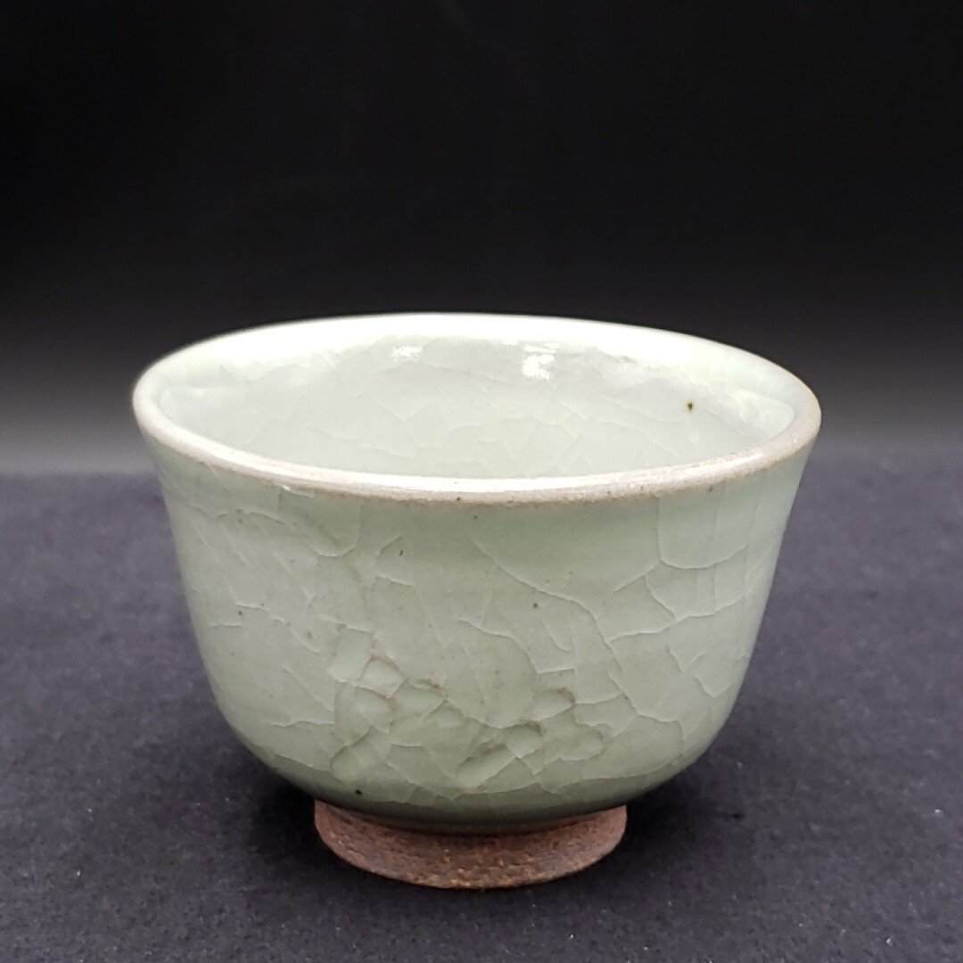 清水焼　平安草泉作　煎茶器 煎茶碗五客　湯冷まし　急須　七点セット　染付　共箱 清水焼 煎茶器 平安 昌久造 青磁 花彫 湯呑み5客 急須 湯冷まし 共箱