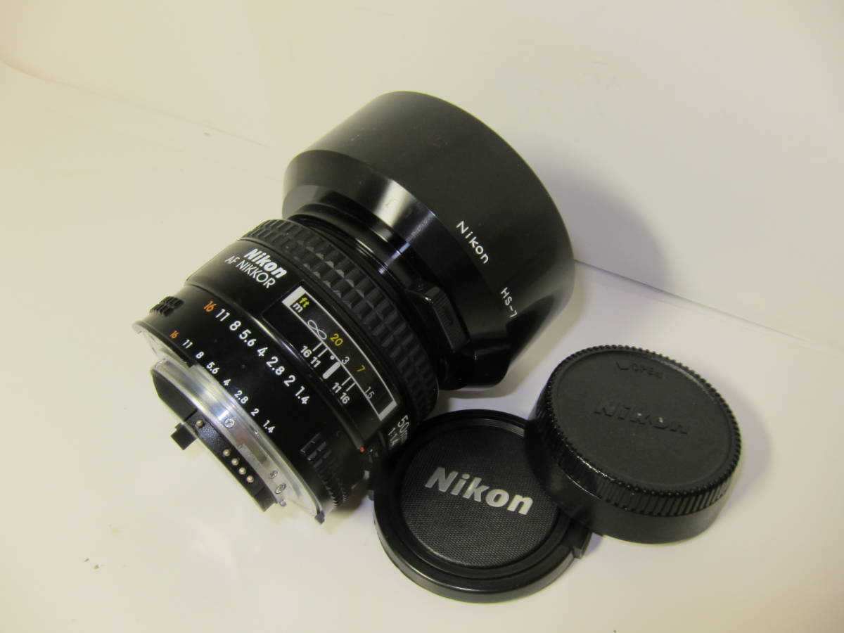 Nikon AF 50mm f1.4 New (フード HS-7 付き) □ 10674 【公式通販】