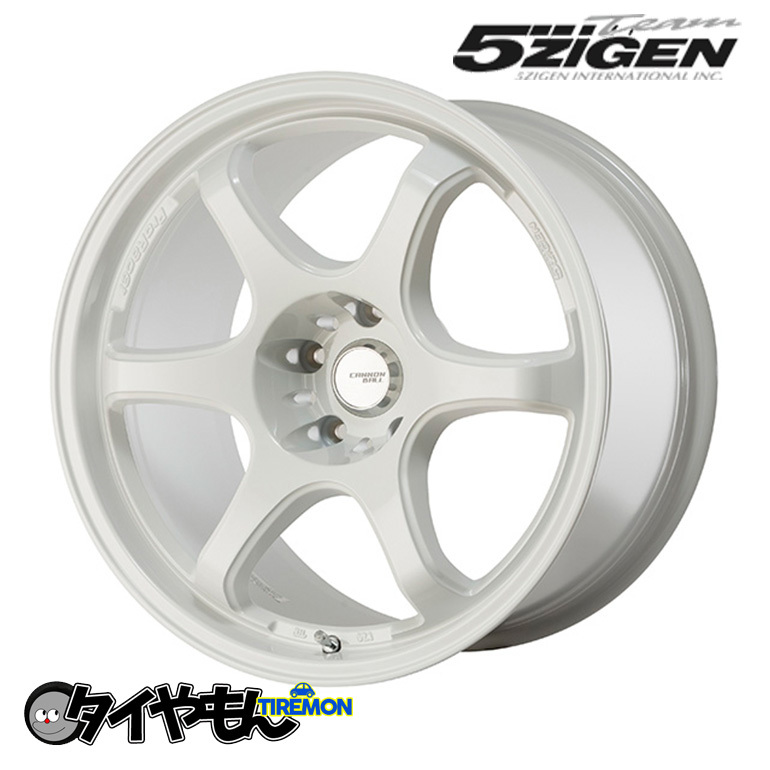 5ZIGEN プロレーサー キャノンボール 15インチ 4H100 6J +45 4本セット ホイール ホワイト ハブ径67.1φ 軽量ホイール